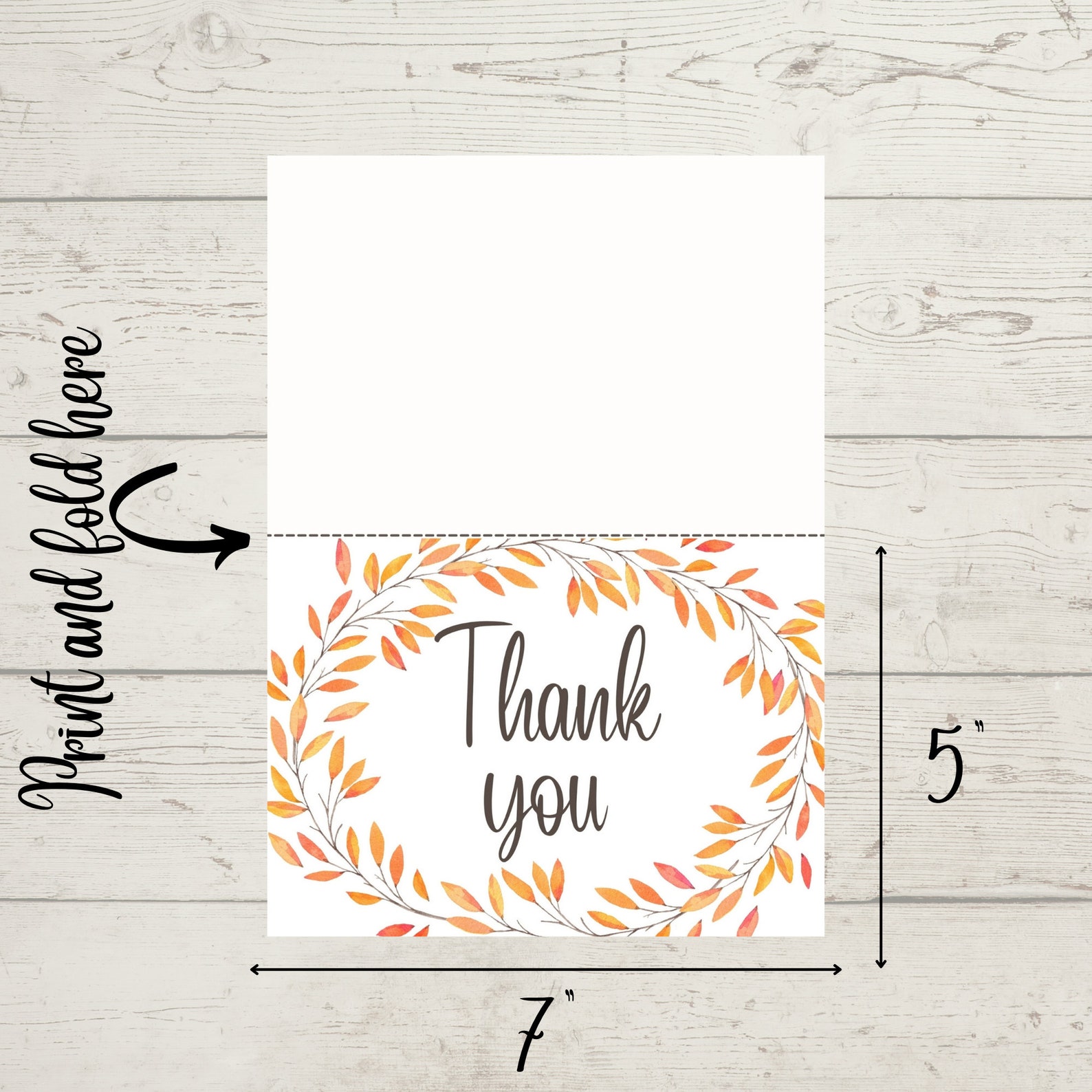Printable Thank You Card, Digital Thank You Card, Digital Download ...