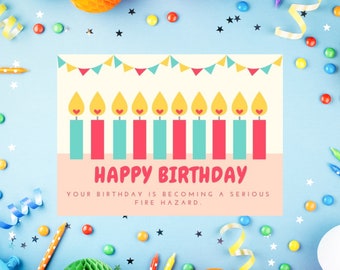 Digital Birthday Card, Printable Card, Digital Download