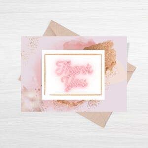 Printable Thank You Card, Digital Download, Thank You Card