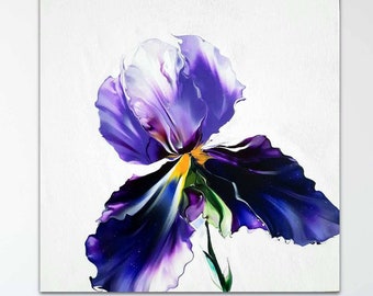 Purple Iris - 50x50x4 cm canvas