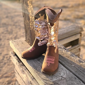 Flippy Pailletten Cowgirl Stiefel für Kinder