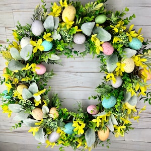 Easter Wreath, Spring Wreath, Easter Decor, Easter Egg Wreath