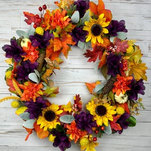 Fall Wreath, Autumn Wreath, Thanksgiving Wreath, Fall Decor