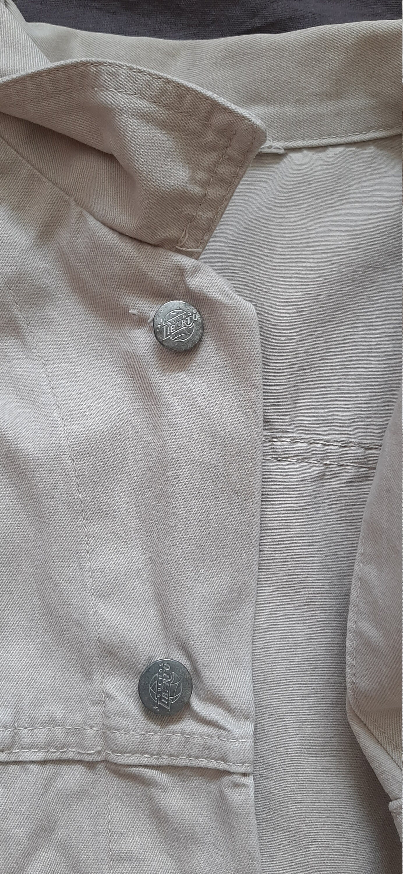 Hand-painted vintage jean denim jacket unisex beige creamy | Etsy
