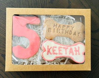 Happy Birthday treat set, birthday dog, personalized dog, Cookie Set for dogs, dog treats, gotcha day, gift box, happy birthday, party gifts