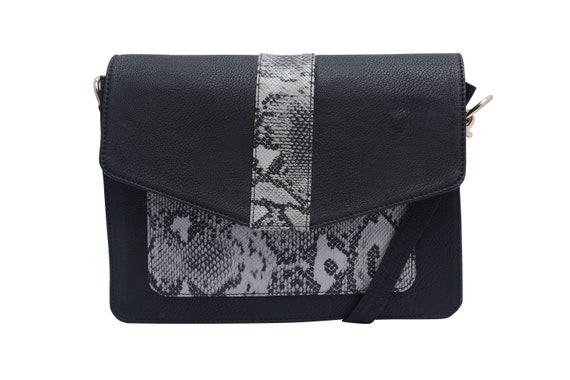 snake print sling bag