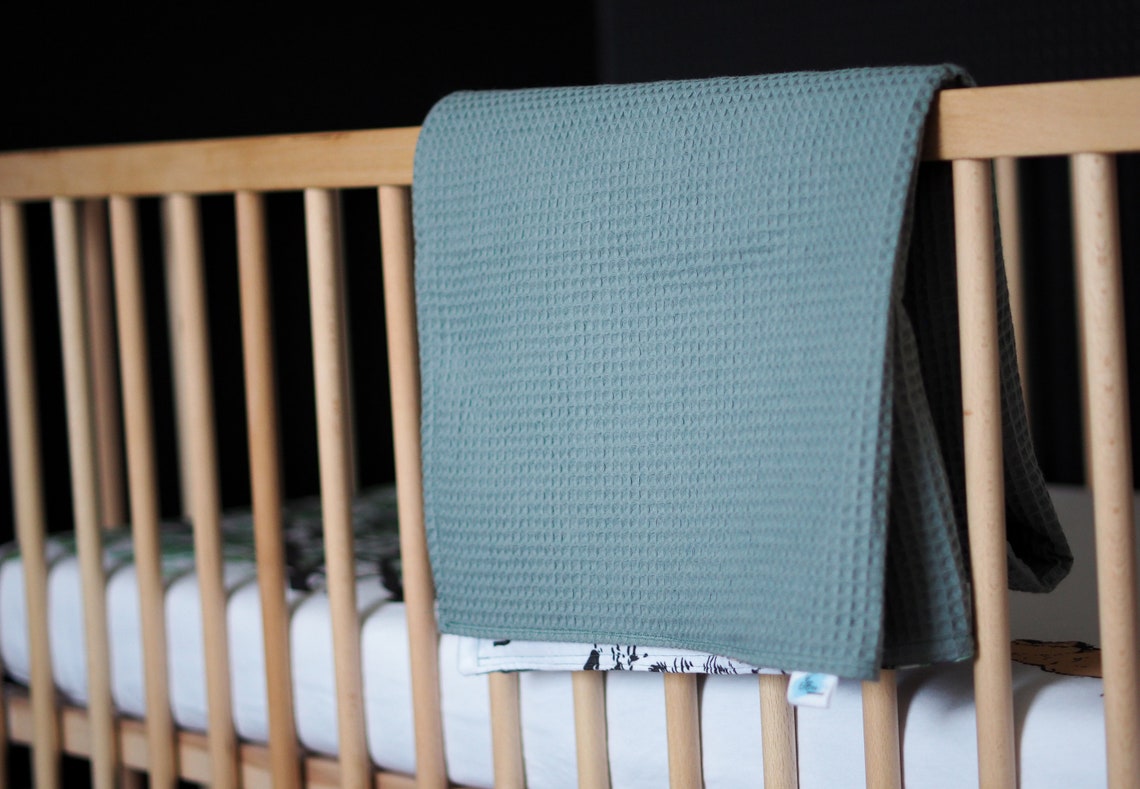 Sage Green Baby Crib Bedding Set With Cat in the Tree Print Etsy