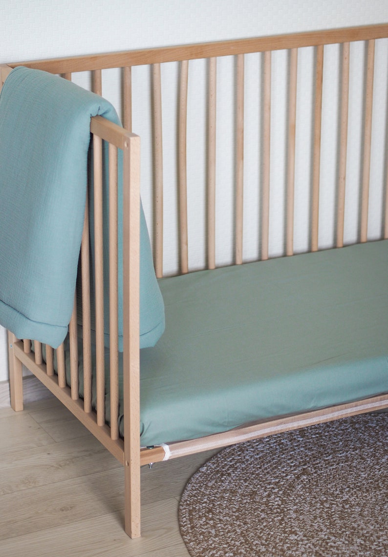 Sage Green Baby Crib Bedding Set With Animal Print Baby Sage Etsy