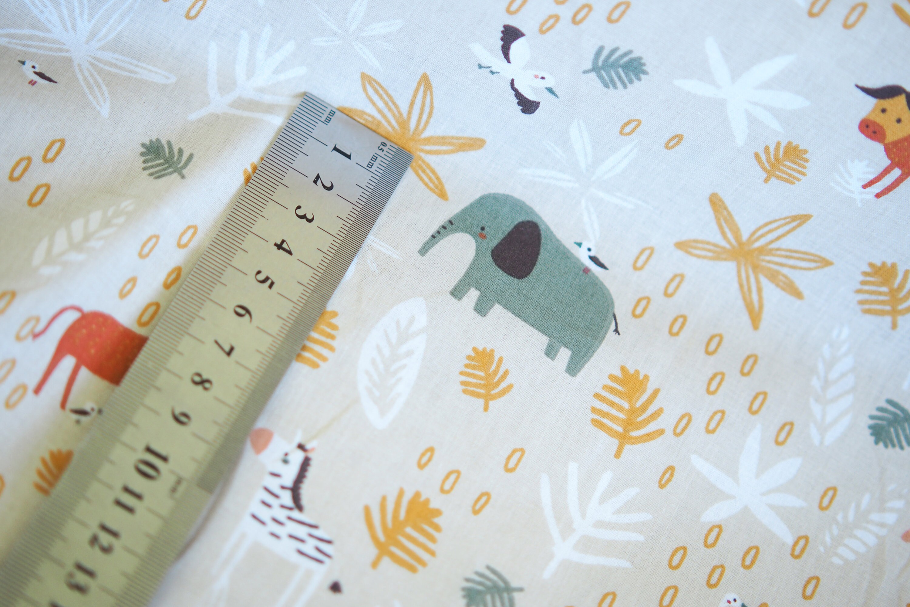 Safari Animal Fabric Baby Jungle Cotton Fabric Quilting Etsy