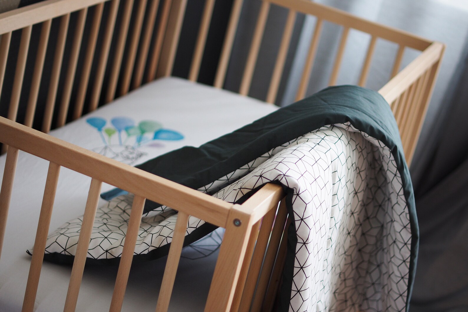 Dark green baby crib bedding set Quilted baby blanket and Etsy