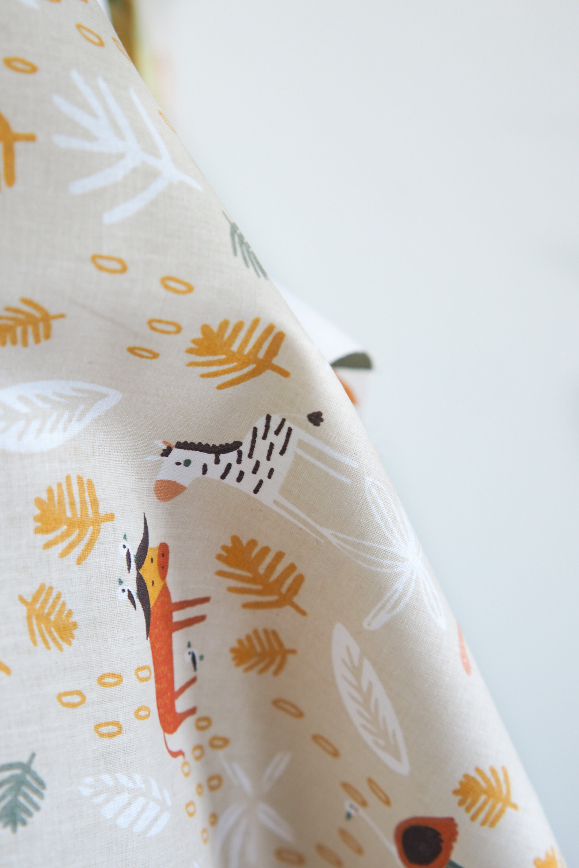 Safari Animal Fabric Baby Jungle Cotton Fabric Quilting Etsy