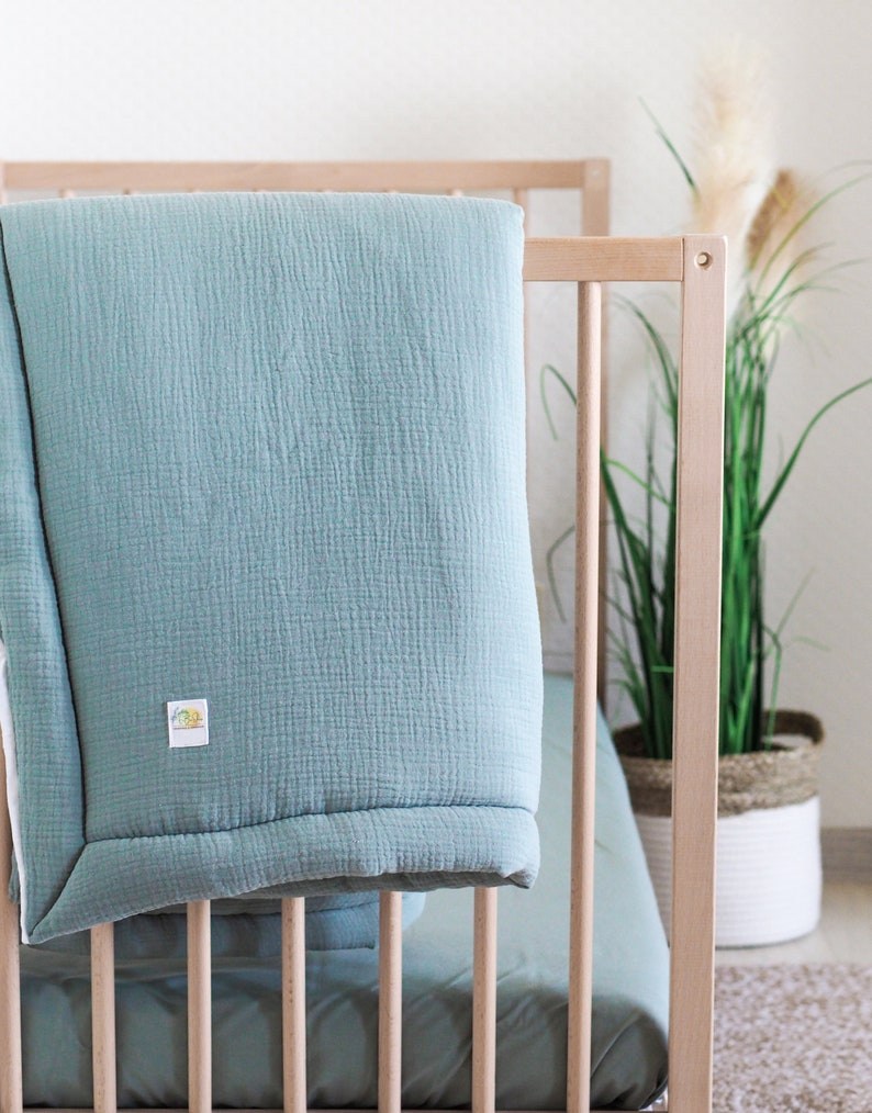 Sage Green Baby Crib Bedding Set With Animal Print Baby Sage Etsy