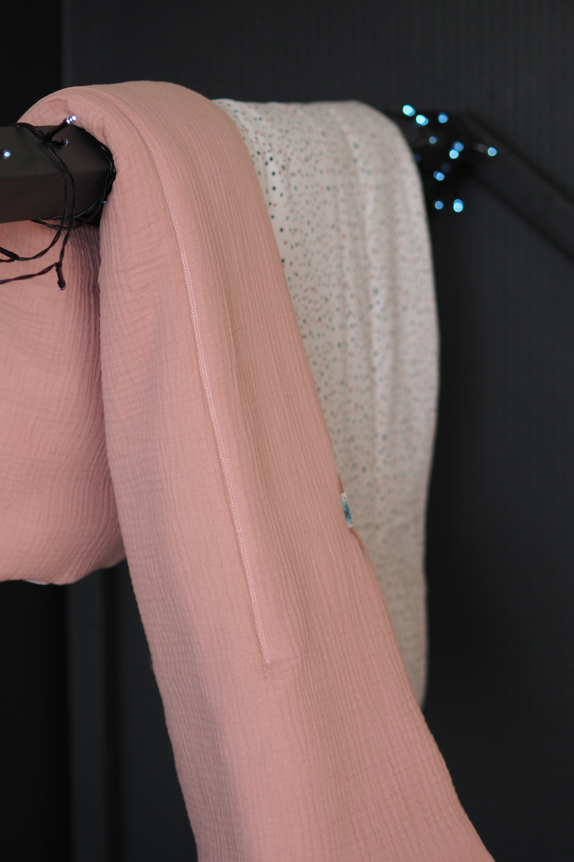 Dusty pink quilted baby girl blanket Baby blanket with dots | Etsy