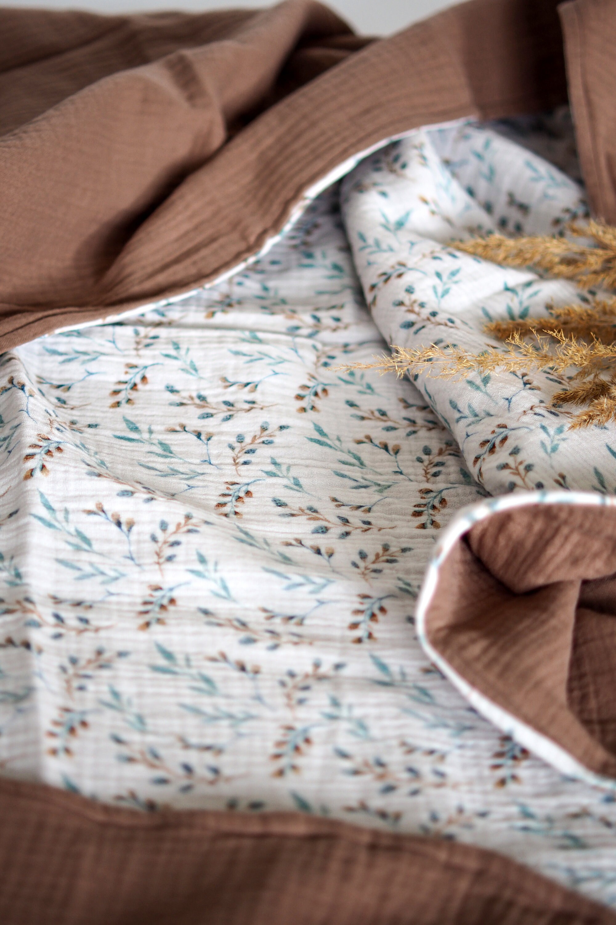 Muslin baby blanket Organic cotton baby blanket Baby gift Etsy