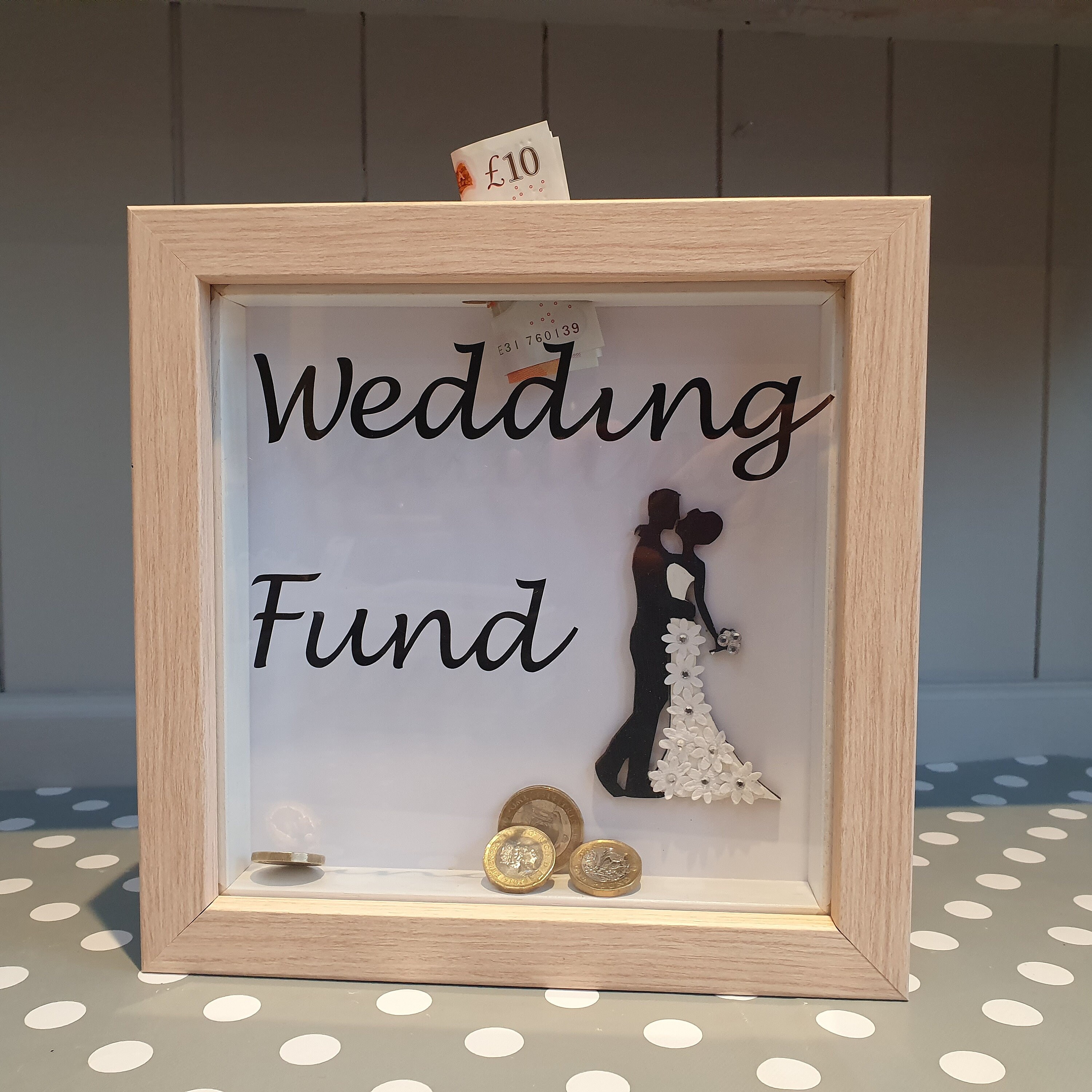 Money Box Frame Our Wedding Fund Honeymoon Fund Money Box Etsy