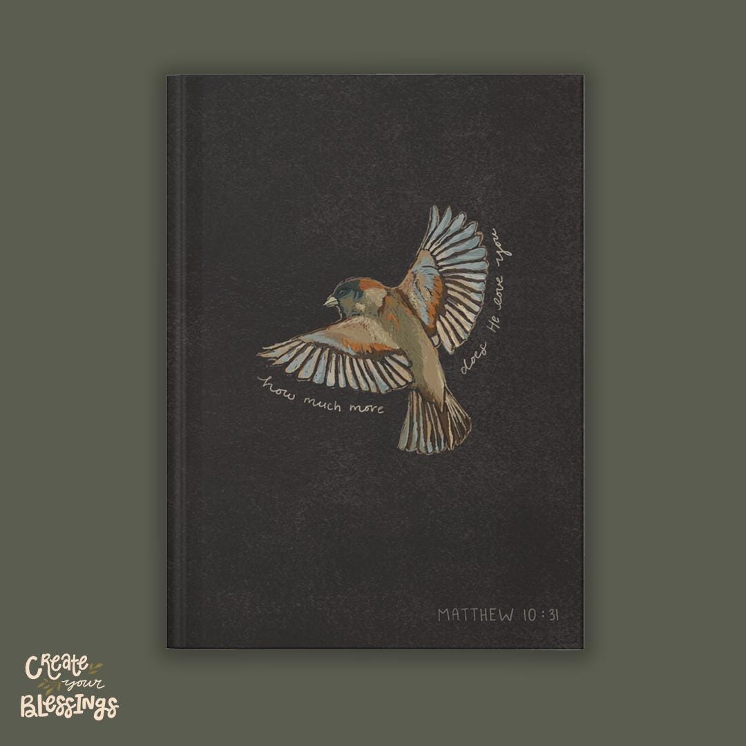 Matthew 10:31 Journal | More Than the Sparrows | Sparrow Art ...