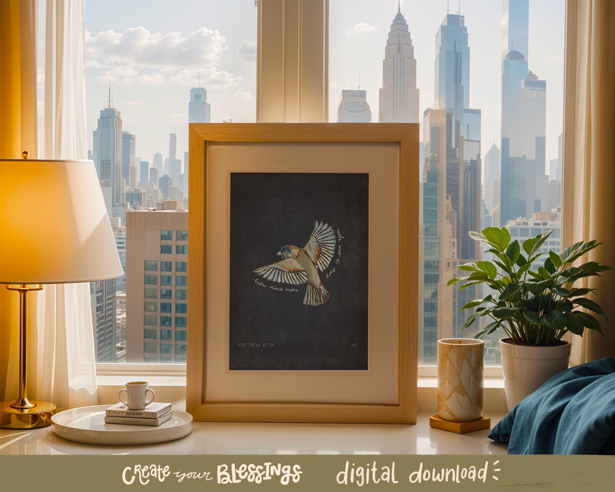 More Than the Sparrows - Matthew 10:31 | Digital Download | Art Print ...