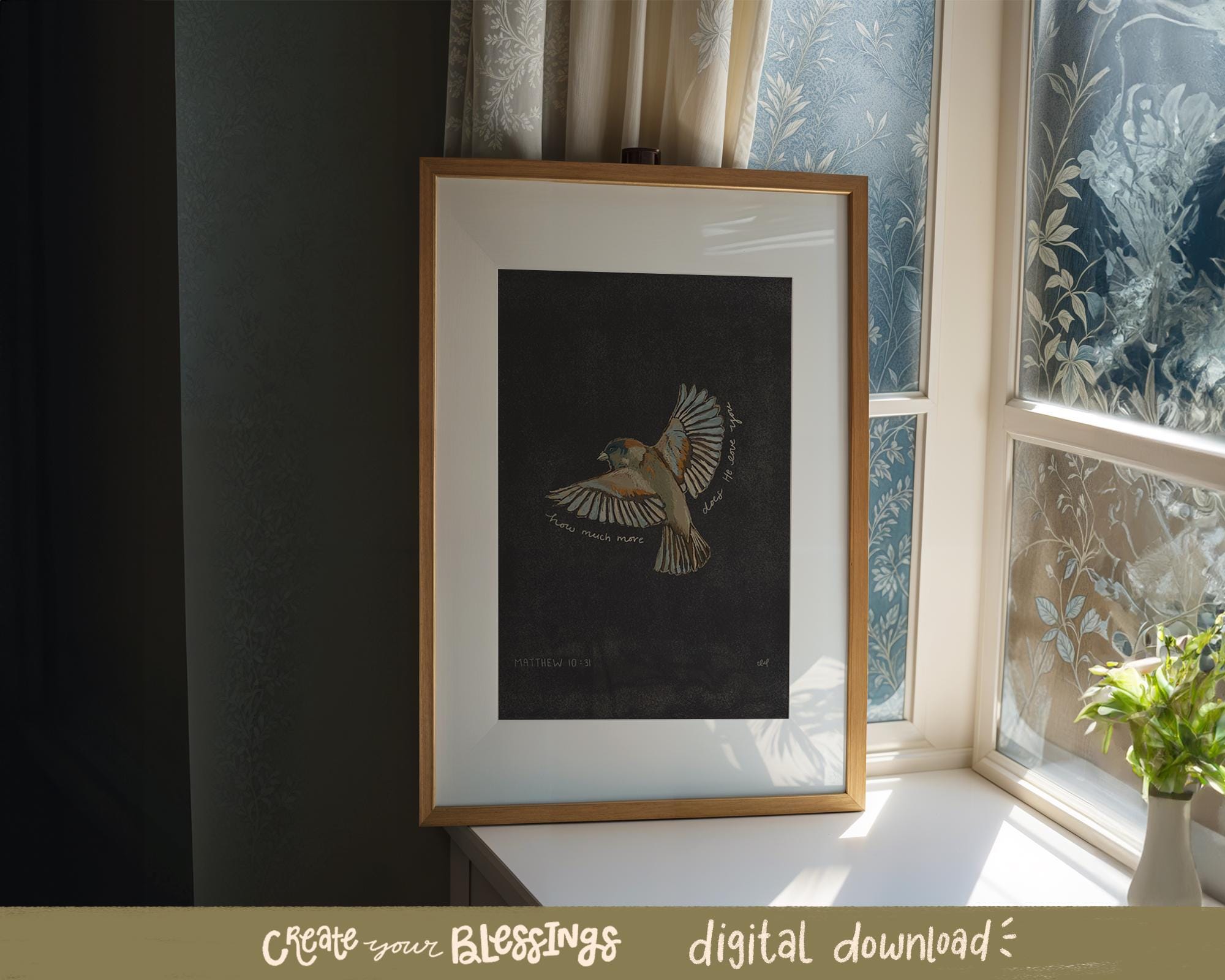 More Than the Sparrows - Matthew 10:31 | Digital Download | Art Print ...