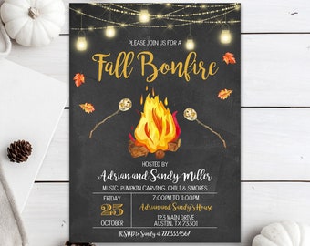 Fun Boy Girl Backyard Bonfire Campfire Camping Editable Invite /& Evite Instant Download Digital File Smore Baby Shower Invitation Template