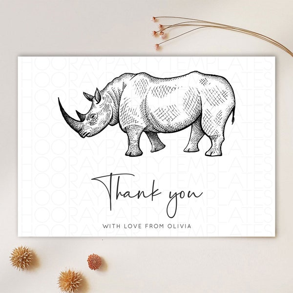 Rhino Baby Thank You Etsy rhino-baby-thank-you-etsy