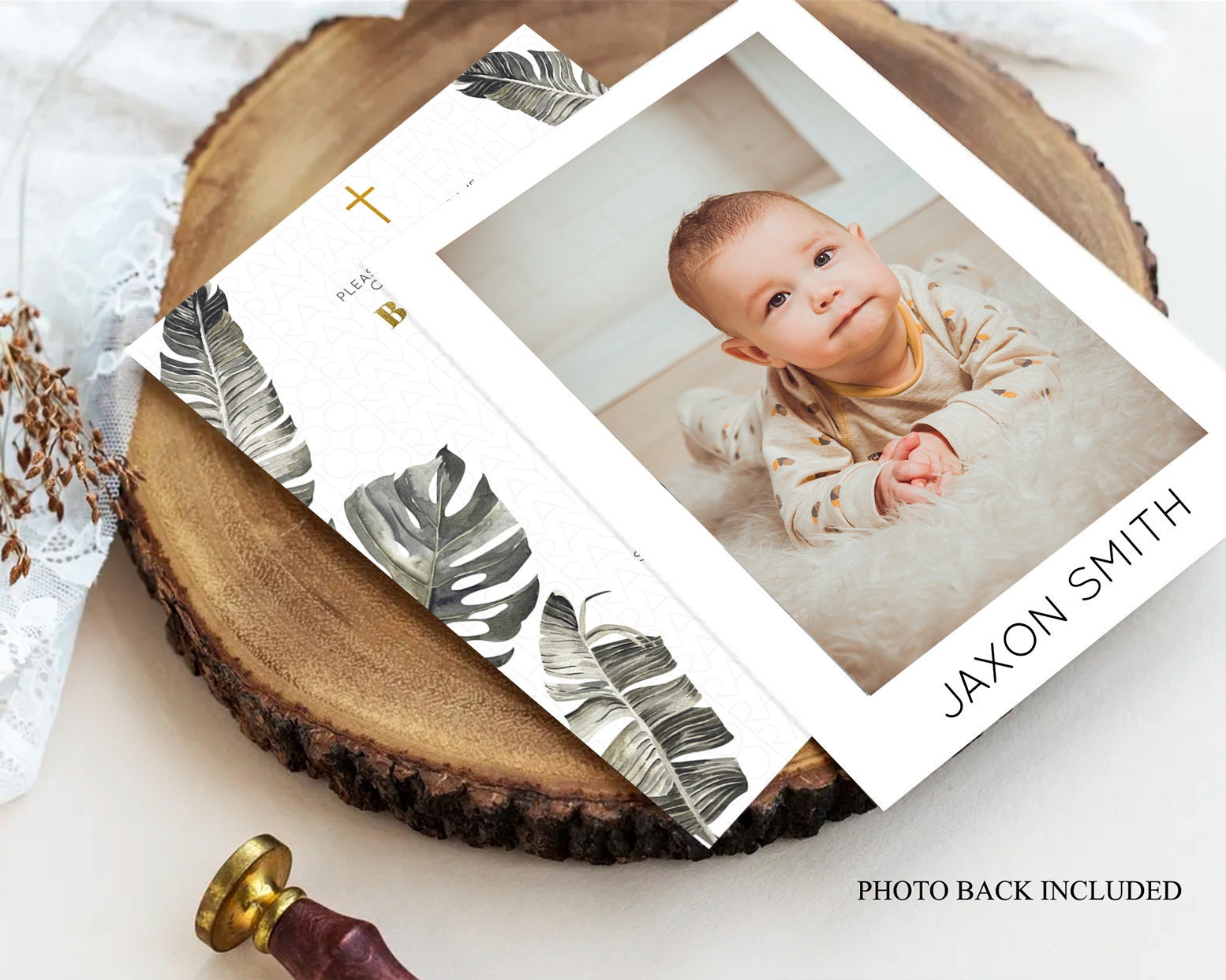 Lion Baptism Invitation Lion Christening Invitation 1st Etsy