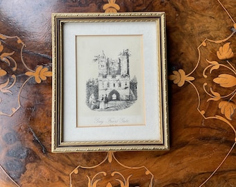Coventry Grey Friars Gate North Side Antiquarian Engraving, Coventry Heritage, Framed
