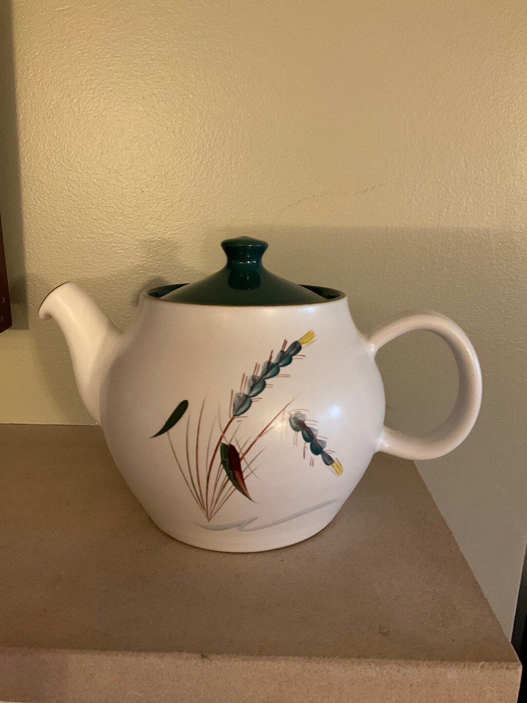 Denby Greenwheat Large Teapot Mid Century Vintage Teapot Etsy UK