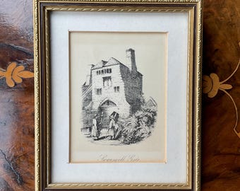 Coventry Swanswell Gate Antiquarian Engraving, Coventry Heritage, Framed