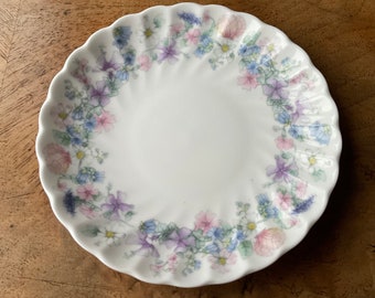 Wedgwood Angela Bone China Pin Tray: Pink & Blue Floral Trinket Dish