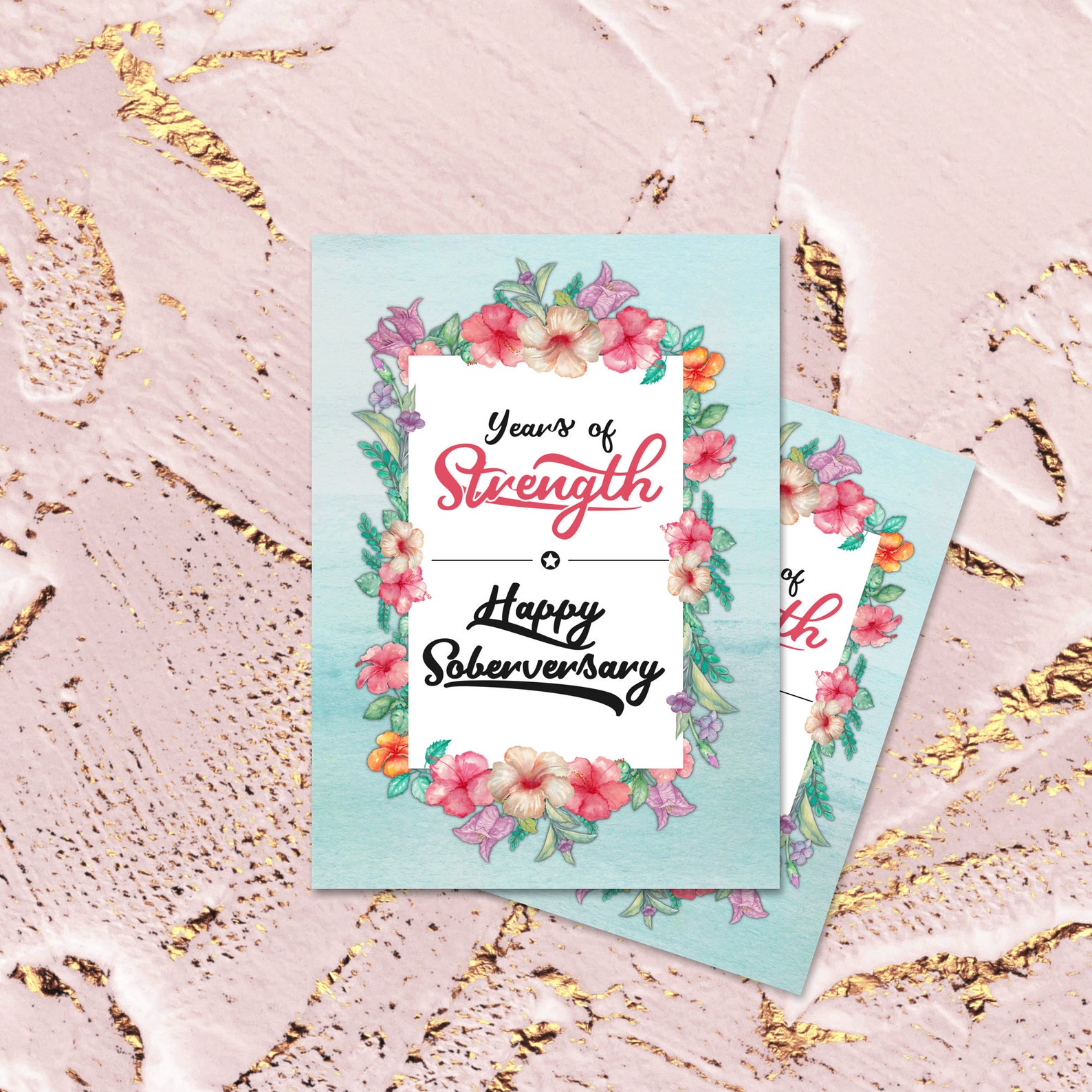 Printable Sobriety Card Happy Soberversary, Alcoholics Anonymous ...
