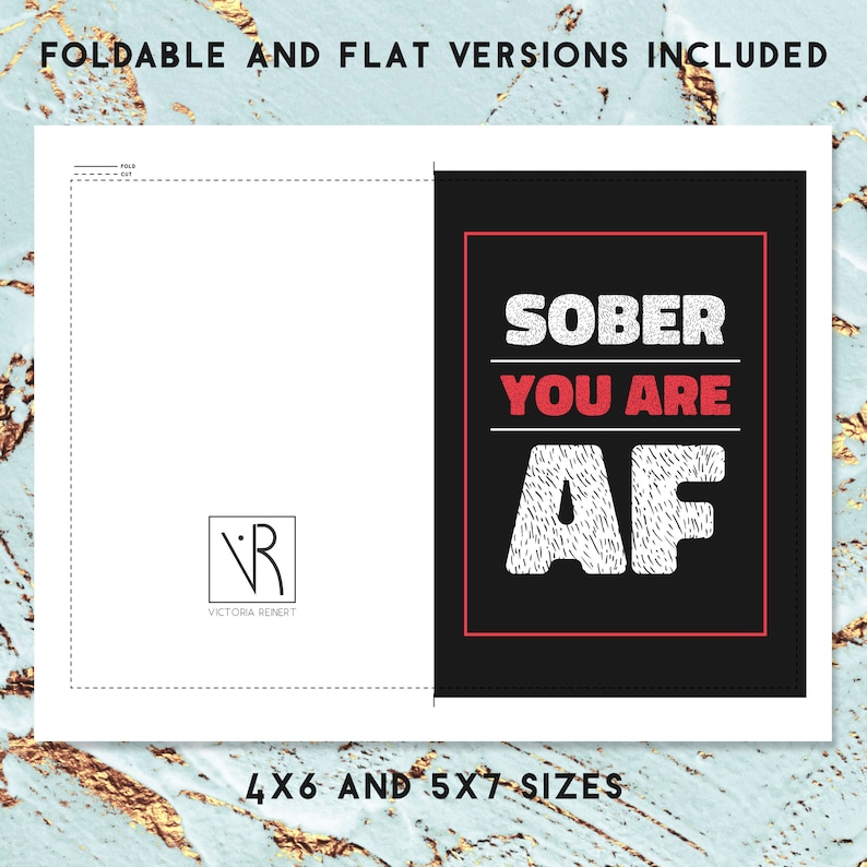 Printable Sobriety Card Happy Soberversary, Alcoholics Anonymous ...