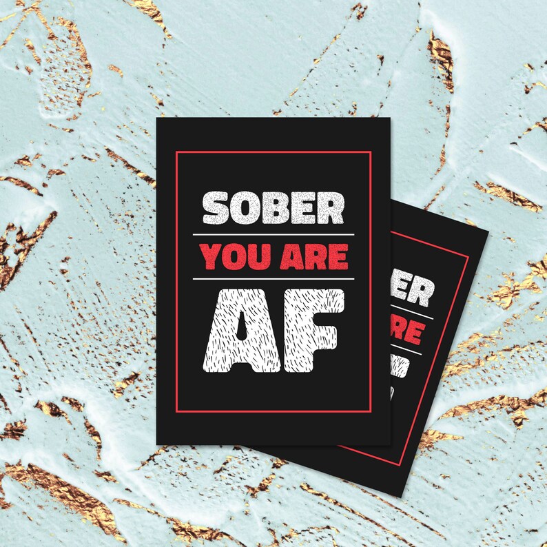 Uyakhom Paquete De 20 Tarjetas De Felicitación De Sobriedad Con Sobriedad, Tarjetas De Aliento De Recuperación