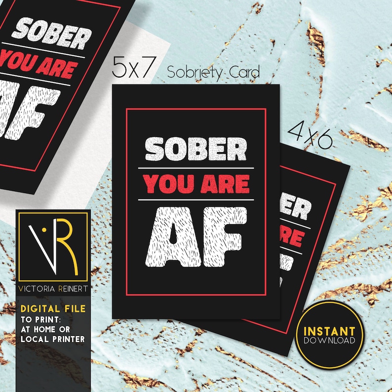 Printable Sobriety Card Happy Soberversary, Alcoholics Anonymous ...