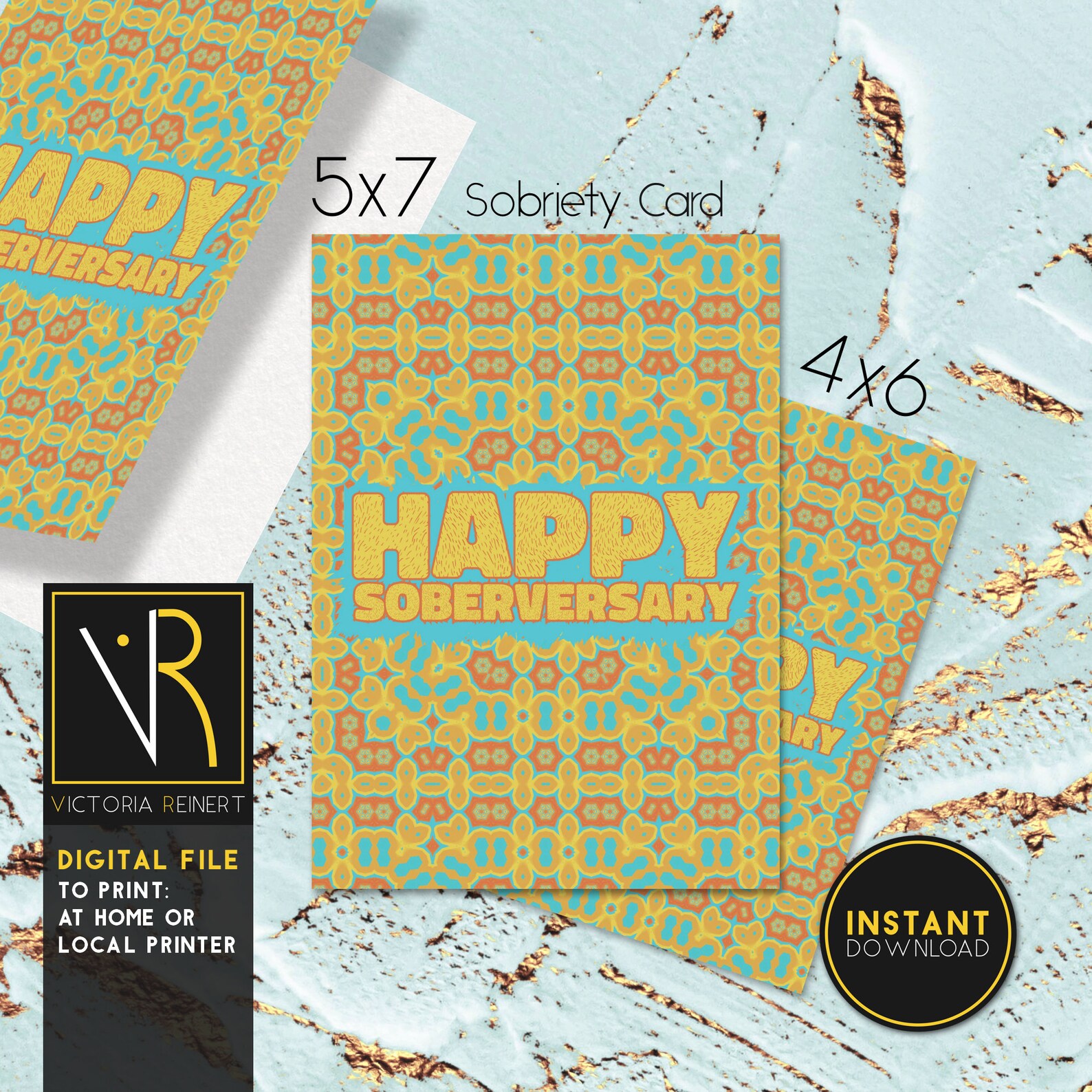 Printable Sobriety Card Happy Soberversary, Alcoholics Anonymous ...