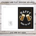 Printable Funny Beer Lover Theme Birthday Card for Him Happy Birthday ...