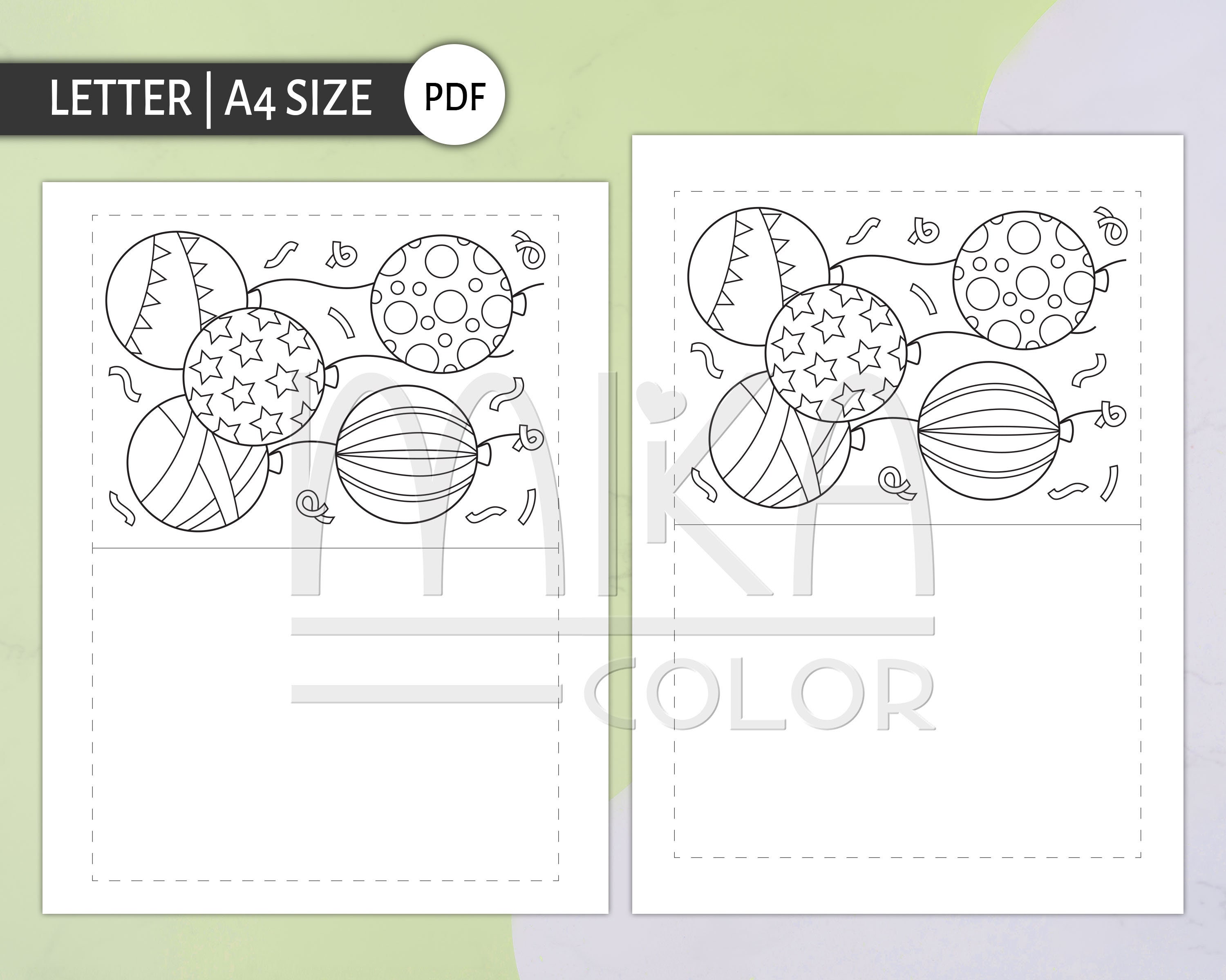 Color Your Own Birthday Card Printable