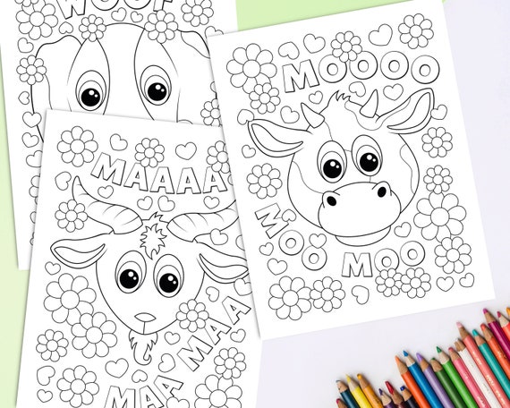 Farm Animal Coloring Pages for Kids Coloring for Toddlers