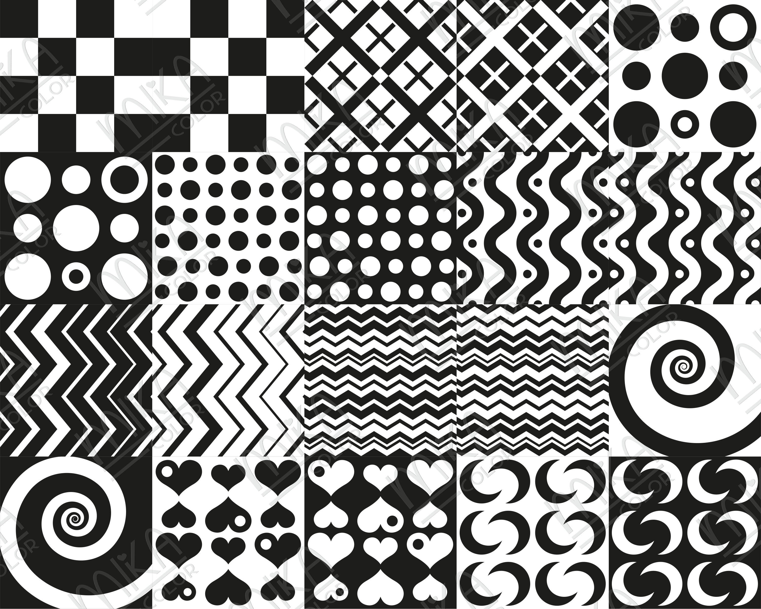 Black and White Sensory Cards for Babies High Contrast Baby Etsy
