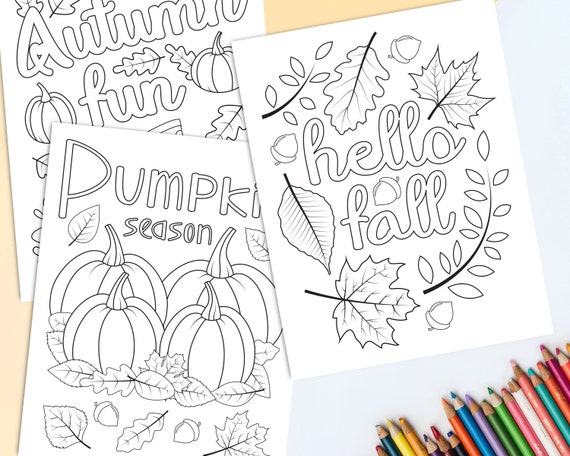 Autumn Coloring Pages for Kids Printable Fall Coloring