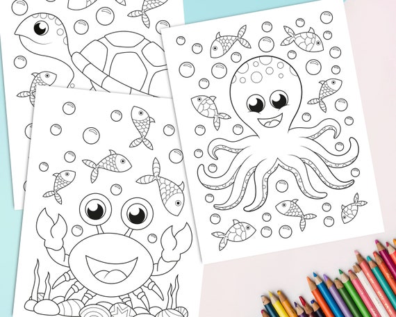 Ocean Animal Coloring Pages Mom Wife Busy Life