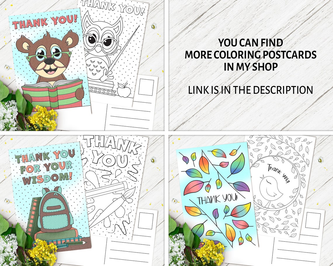 Congratulations Coloring Postcards Printable Congrats | Etsy