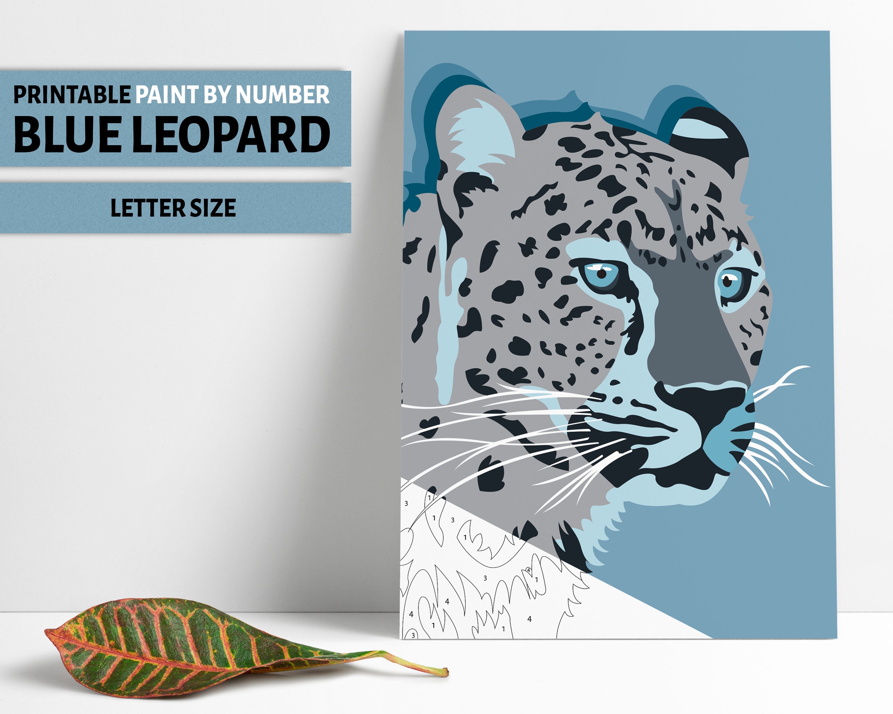 Animal Paint By Number Printable Coloring Page Printable Etsy