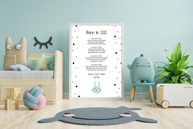 Born in 2021 Baby Gift Poem Lockdown Baby Baby Poem Print Etsy