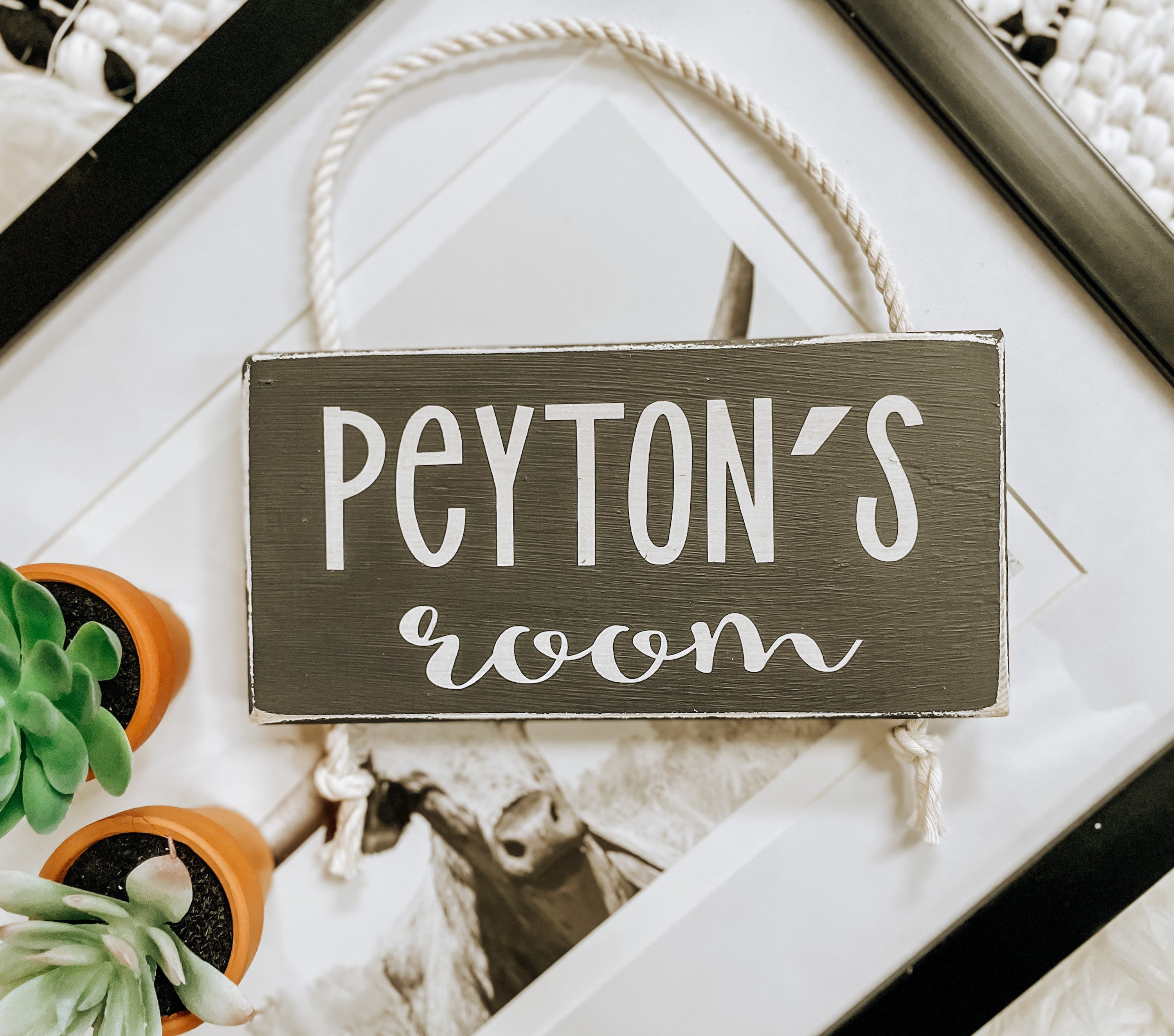 Personalised Your Street Name Wooden Door House Office Sign Plaque Wood Hanging 
