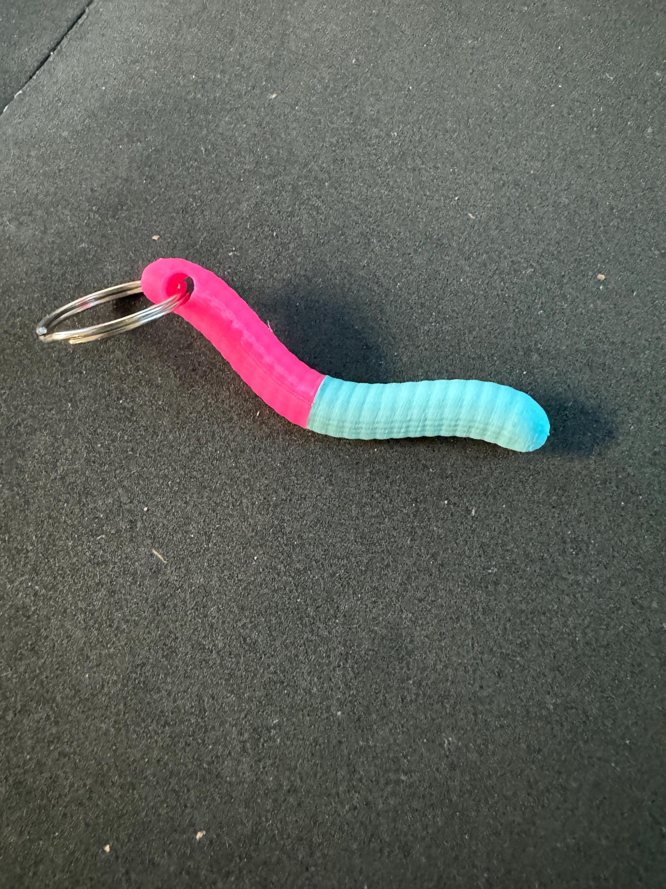 3D Printed Gummy Worm Inspired Keychains Wacky Keychain Foodie Candy - Etsy