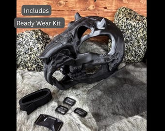 Rat skull mask  | Customize | fursuit | Cosplay Accessory | Fursona | Furry | rat Fursuit | rat | rodent | monster | goth | cryptid | N0yra