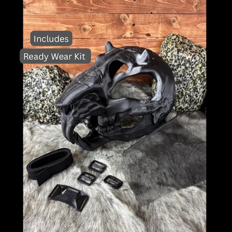 Maska z czaszką szczura | Dostosuj | fursuit | Akcesoria do cosplayu | Fursona | Furry | szczur Fursuit | szczur | gryzoń | potwór | gotyk | kryptyda | N0yra zdjęcie 1