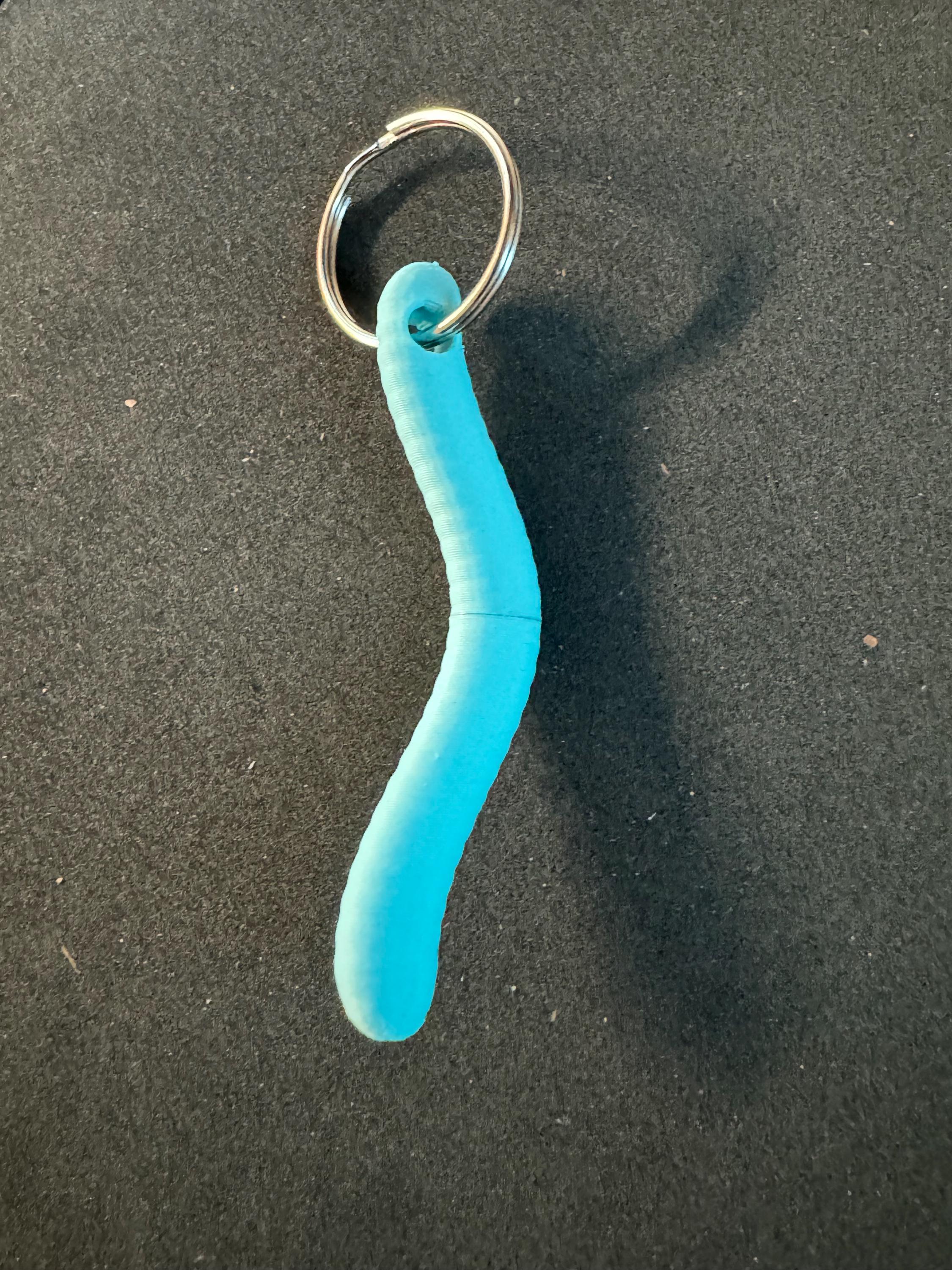 3D Printed Gummy Worm Inspired Keychains Wacky Keychain Foodie Candy - Etsy
