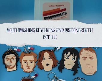 Mouthwashing Inspired Keychains And Dragonbreath Mouthwash Bottle Cosplay Prop 3D Printed