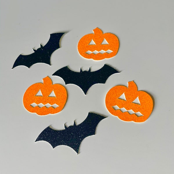 Halloween Cake toppers | Pumpkins | Bats | Orange | Black | Cupcake | Decoration | Themed Party